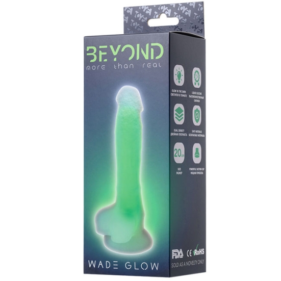 Фаллос Glow Beyond, зеленый