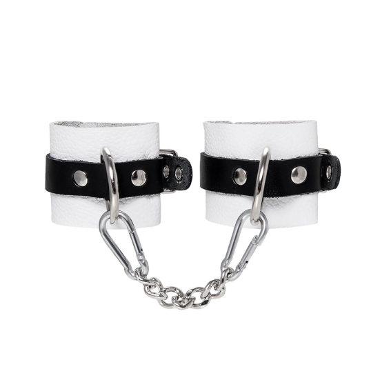 Бело-черные наручники Pecado