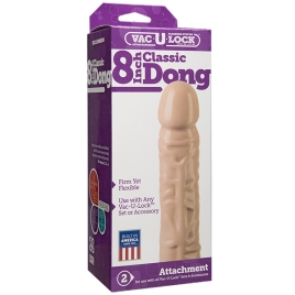 Фаллос-насадка Vac-U-Lock 8&quot; Classic Dong, Doc Johnson